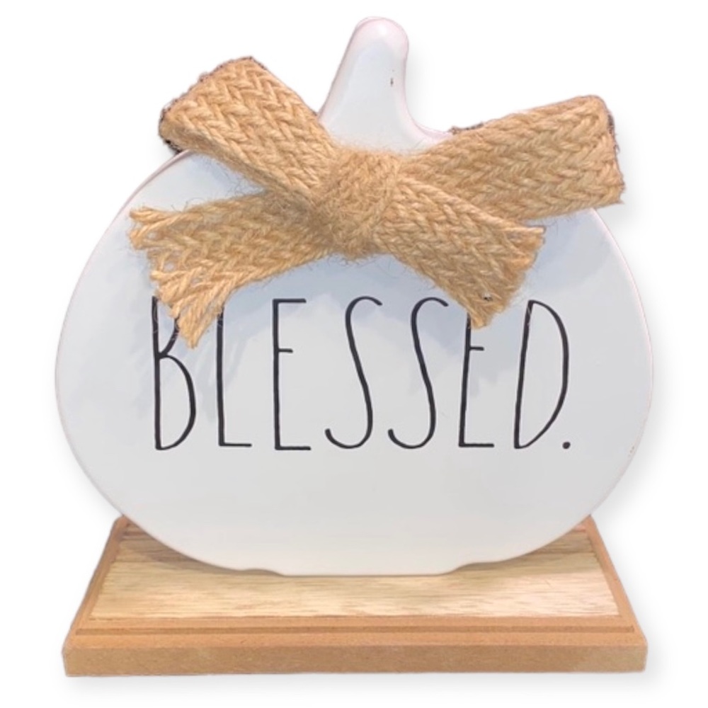 Rae Dunn BLESSED Pumpkin Decor